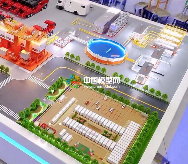 页岩油开采沙盘模型