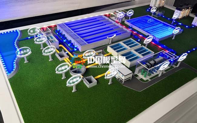 水厂工艺流程沙盘模型
