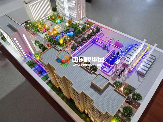 污水源热泵系统沙盘模型