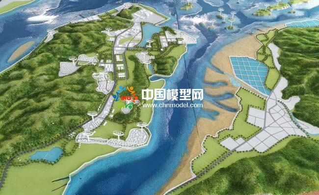 宁海县强蛟镇人文旅游规划沙盘模型