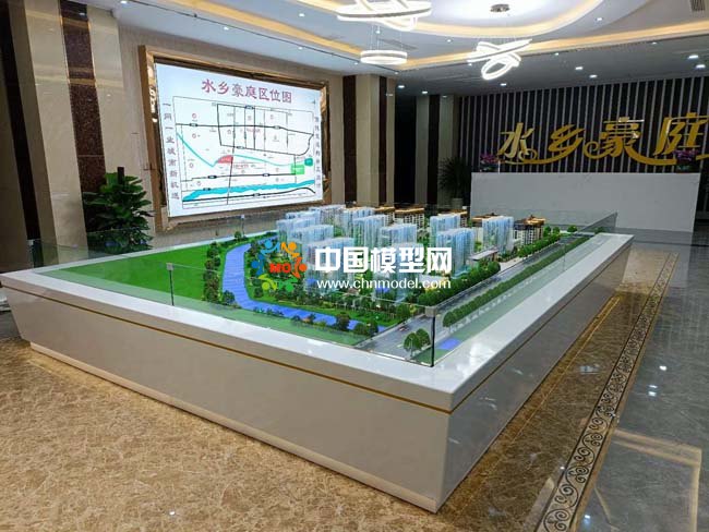 水乡豪庭楼盘建筑模型