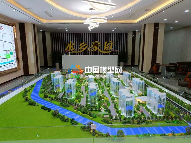 水乡豪庭楼盘建筑模型