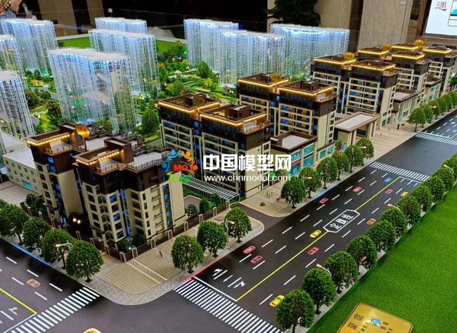 水乡豪庭楼盘建筑模型