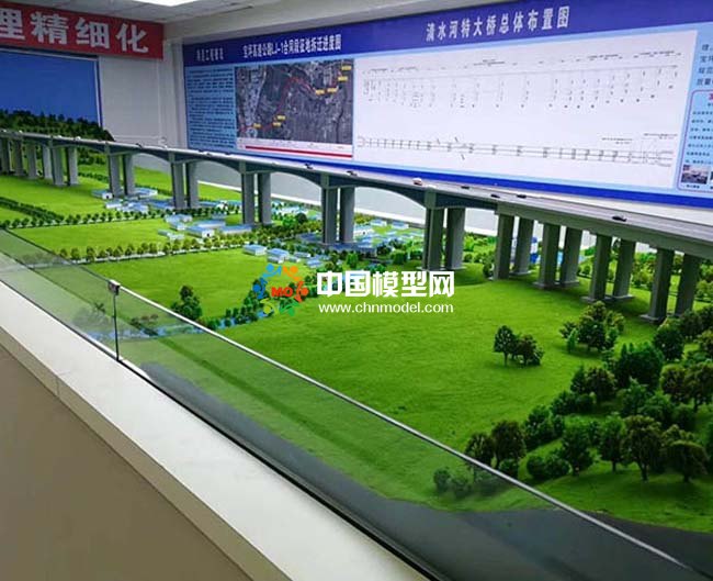 清水河特大桥沙盘模型