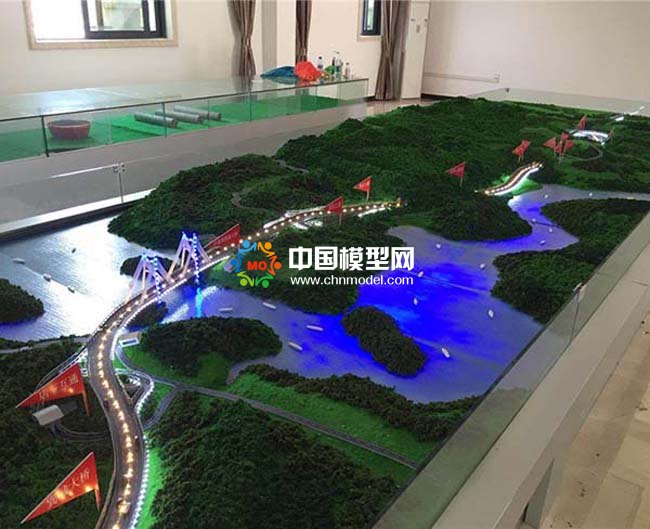 沙埕弯跨河大桥沙盘模型