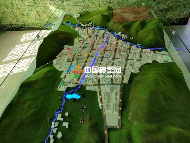 军区地形沙盘模型