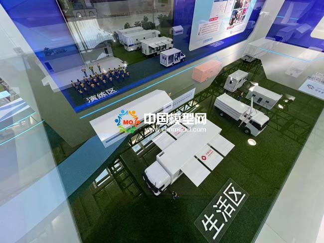 疾病预防卫生应急车辆沙盘模型