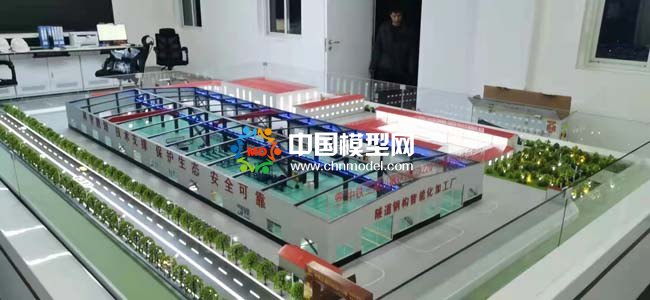 隧道钢构智能化加工厂沙盘模型