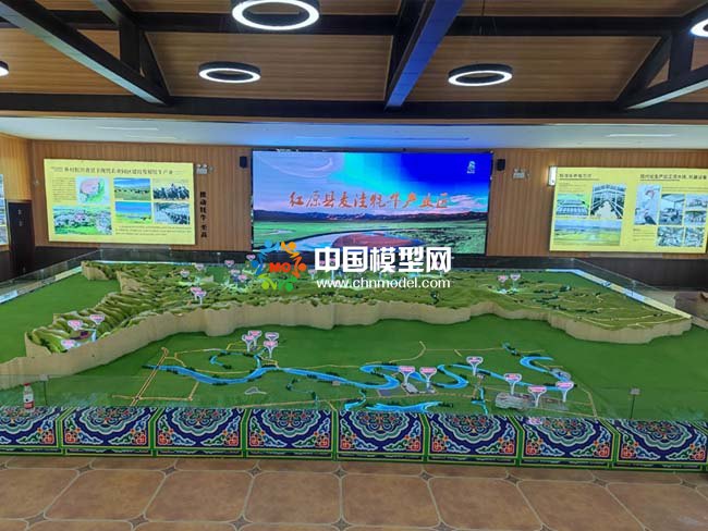 红原县牦牛现代农业园区沙盘模型