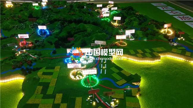 旅游景点分布沙盘模型
