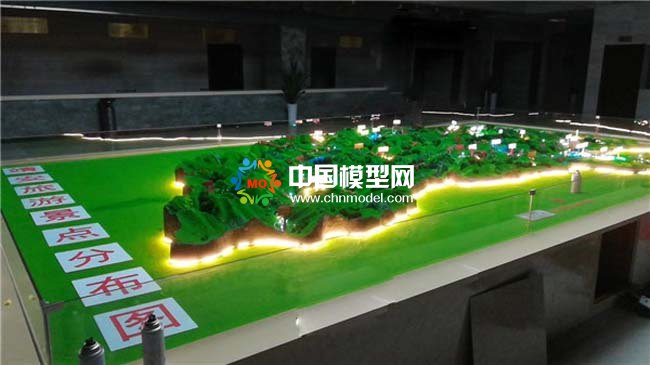 旅游景点分布沙盘模型