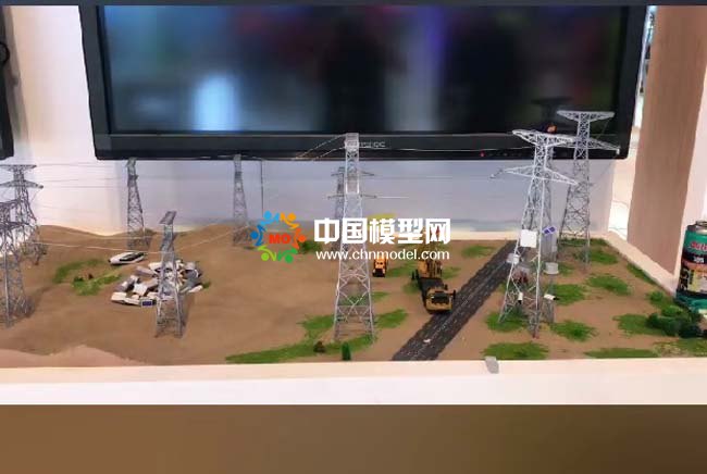 高压电塔施工沙盘模型