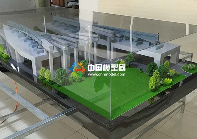 跨座式轨道交通系统沙盘模型