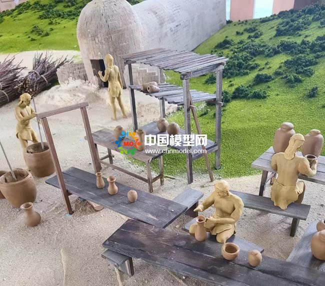 古代制陶工艺沙盘模型