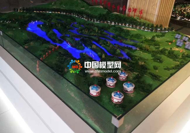 沙漠水生态治理沙盘模型