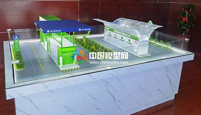 新能源加注站沙盘模型