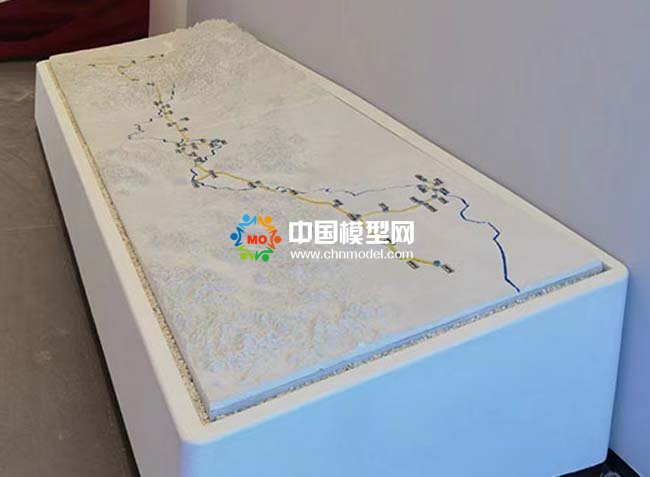 川气东送管道工程沙盘模型