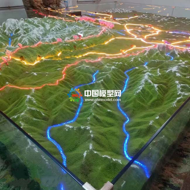 西藏军区地形沙盘模型