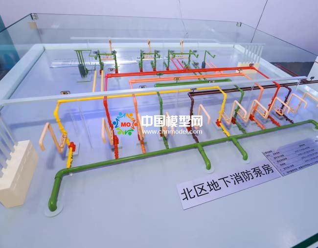 地下消防泵房沙盘模型