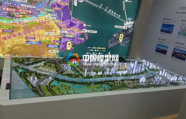 横琴一江两岸规划沙盘模型