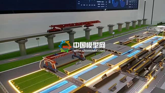 中国铁建大桥局制梁场沙盘模型