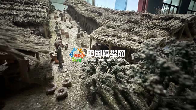 长沙窑铜官陶瓷烧制技艺复原场景沙盘模型