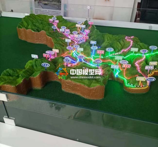 汉源交通路网沙盘模型