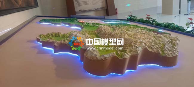 中国长城分布示意沙盘模型