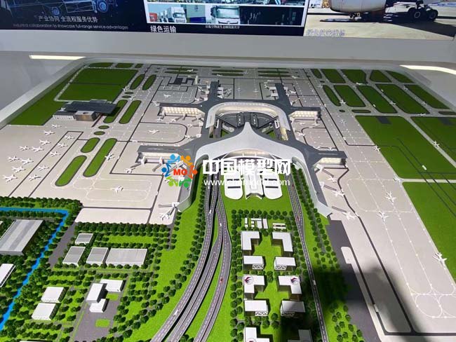 绿色东航绿色航空沙盘模型