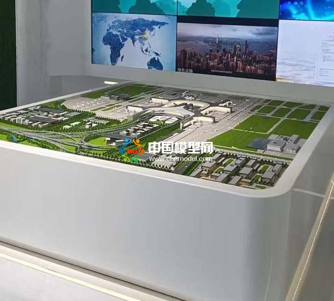 绿色东航绿色航空沙盘模型