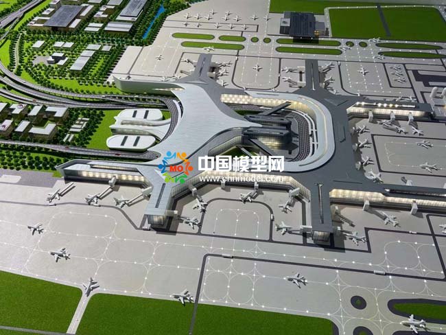 绿色东航绿色航空沙盘模型