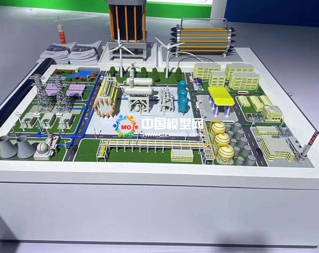 电解水制氢绿色氢源沙盘模型