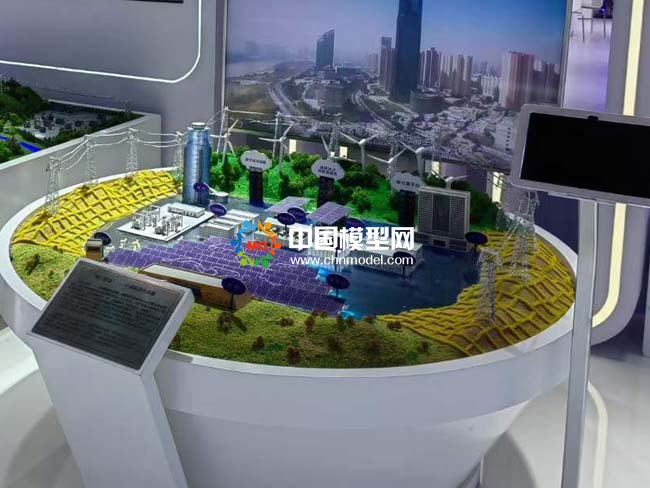 电沙成金沙漠能源生态圈沙盘模型