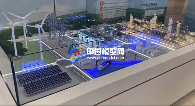 绿电储能绿色化工耦合联动沙盘模型
