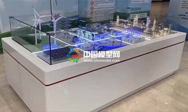 绿电储能绿色化工耦合联动沙盘模型