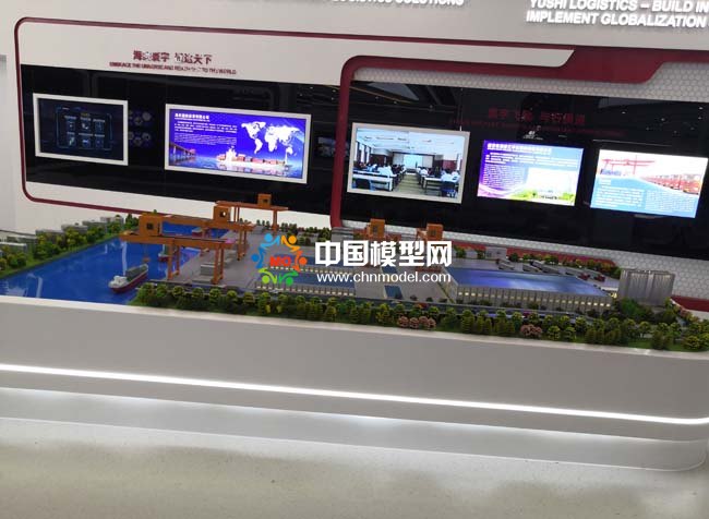 内河货运物流码头沙盘模型