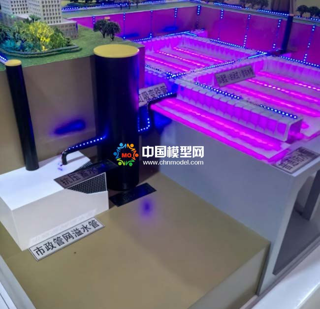 车库屋顶排水系统水沙盘模型