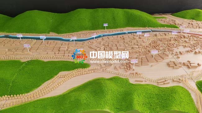 茅台镇沙盘模型