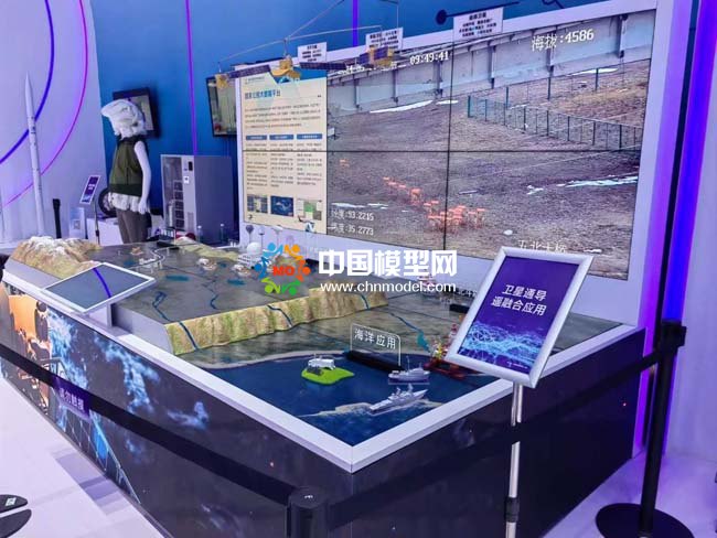 卫星通导遥融合应用沙盘模型