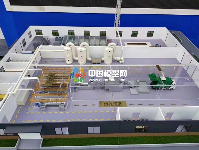 垃圾降解处理沙盘模型