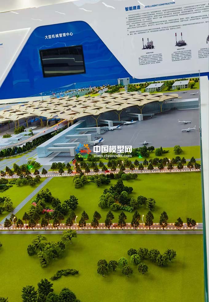 智能建造机场大型机械管理沙盘模型