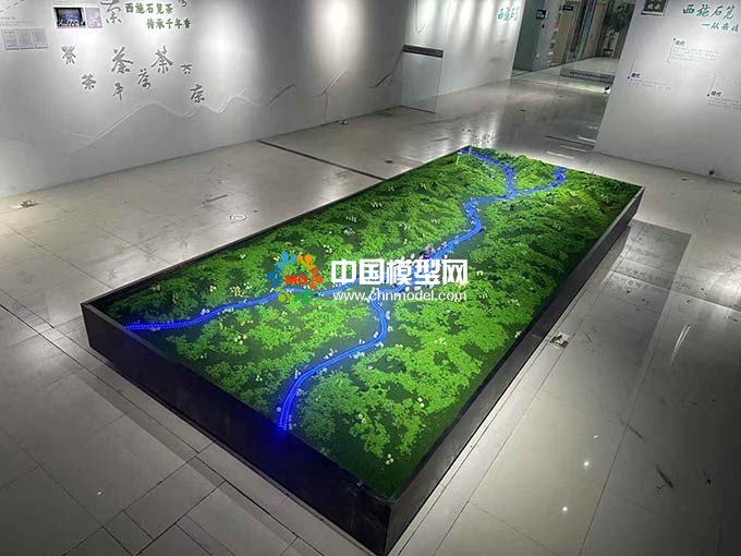 西施石笕茶产地茶厂沙盘模型