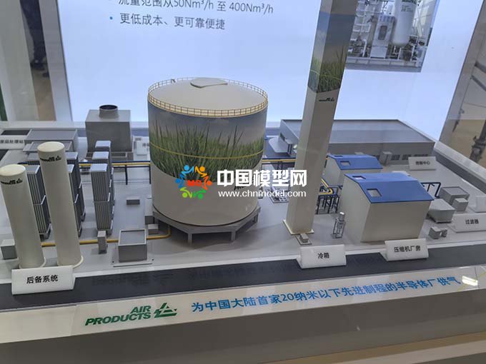 空气产品半导体厂的供气解决方案沙盘模型