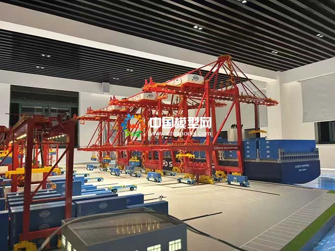 中船重工港口集装箱码头沙盘模型
