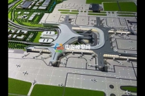 绿色东航绿色航空沙盘模型