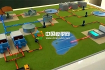 污水处理工序沙盘模型